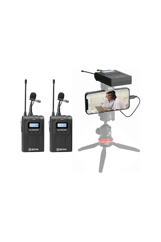 By-wm8 Pro-k2 Uhf Çift Kanallı Kablosuz Mikrofon Sistemi 1157063-135696