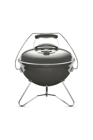 Weber Smokey Joe Premium 37 Cm Smoke Grey Emaye Tuck-n-carry Kapak Kilidi Portatif Kettle -125 Siyah