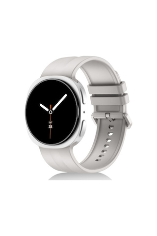 Samsung Galaxy Watch 9 40mm Uyumlu Krd-159 22mm Silikon Kordon - Starlight