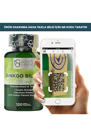Natures Supreme Ginkgo Biloba 120 Mg 120 Kapsül Aromasiz
