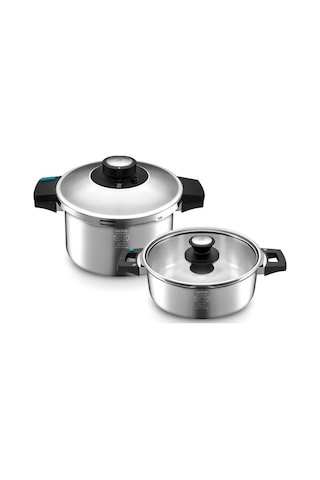 Karaca Quick and Safe İndüksiyon Tabanlı Düdüklü Tencere Seti 6+8 Lt