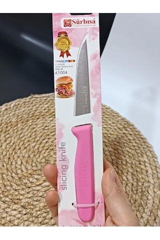Sürmene 61004 Mutfak Bıçağı 9,50 Cm Pembe Çok Renkli