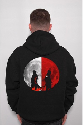 Baskwear Anime Naruto Kakashi Ball Sweatshirt Unisex Kapüşonlu Hoodie SIYAH