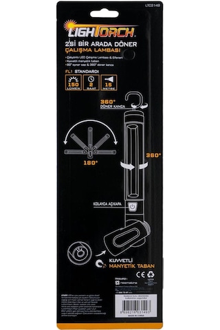Lightorch Lt03149 Pilli 2'si Bir Arada Çalışma Lambası 150 Lümen