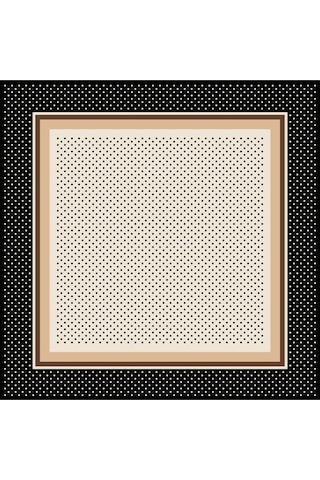 Tarzını Seç Siyah Şerit Puantiyeli Fular / Bandana / Aksesuar / Eşarp 90x90 Cm