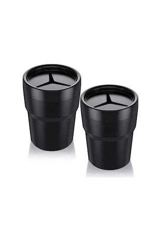 Kapaklı Araba Çöp Kutusu, Mini Otomatik Çöp Kutusu Sızdırmaz Araç Çöp Kutusu, Araba, Ev, Ofis, Mutfak İçin Konsol Veya Kapıda Bardak Tutucuya Uygun