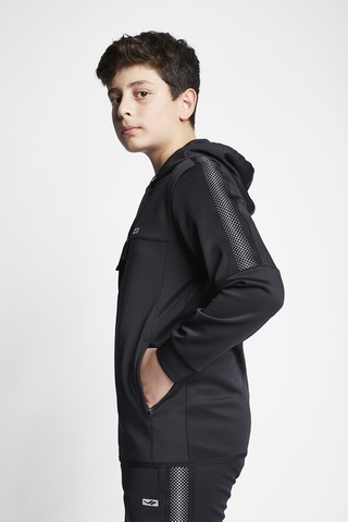 Lescon Siyah Çocuk Fermuarlı Kapüşonlu Sweatshirt 23b-3109
