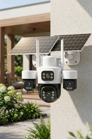 Inox-x13 3 Lensli Esım 4g Solar Güneş Enerjili Kablosuz Dış Mekan Ptz Güvenlik Kamerası
