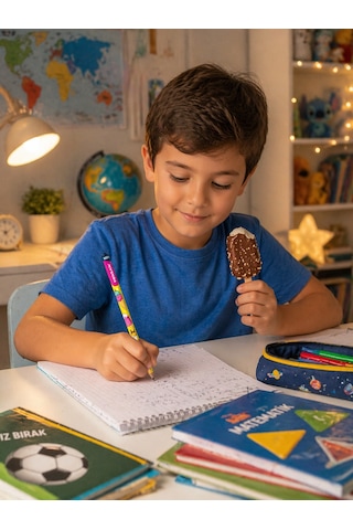 Pensan Dondurma Desenli Kurşun Kalem 96090 Çok Renkli