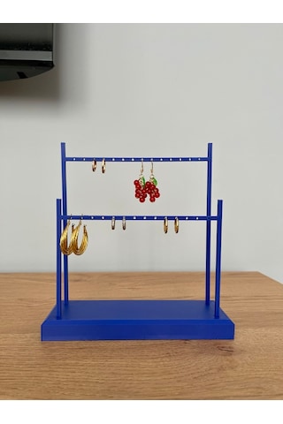 Küpe Standı Organizer Mavi