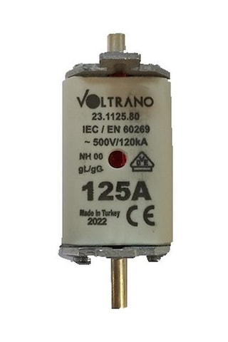 Voltrano Kale Porselen 125a 00 Boy Bıçaklı Sigorta Buşonu Nh00