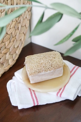 Doğal Kabak Lifli Kaymaklı Sabun 120 Gr Üçlü Set