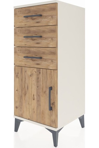 Hyperion Komodin Tek Raflı 3 Çekmeceli Tek Kapaklı 44x44x106 Aytaşı-çam Aytası