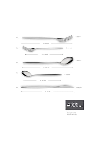 Karaca  New Porto Platin 12 Kişilik 60 Parça Çatal Kaşık Bıçak Takımı