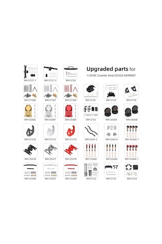 Didadodo Scx24 Rc Araç İçin Hafif Alüminyum Bağlantı Çubukları Seti