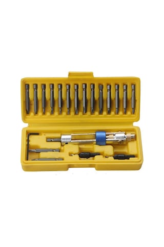 Sointeresting 20 Parçalı Yüksek Hızlı Çelik Uç Seti Toplu Kafa Kombinasyon Seti Rüzgar Toplu Çift Amaçlı Tornavida