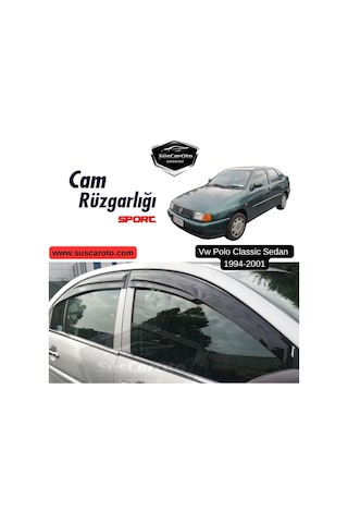 Vw Polo Classic Sedan 1994-2001 Uyumlu Mugen Cam Rüzgarlığı Seti Piano Black 4'lü İthal 00 Şüscaroto Aksesuar