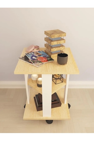 El-ma Kare Şekilinde Kafe Tabletı 137689413 Sombra Meşe