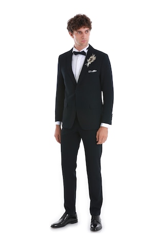Hatemoğlu 33122124c003 Slim Fit Düz Çıkma Şal Yaka Smokin Damatlık Lacivert