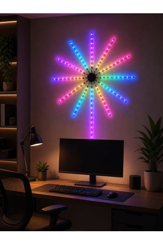 Rgb Fireworks Led Duvar Lambası Uczzdp626ışık-2 Çok Renkli