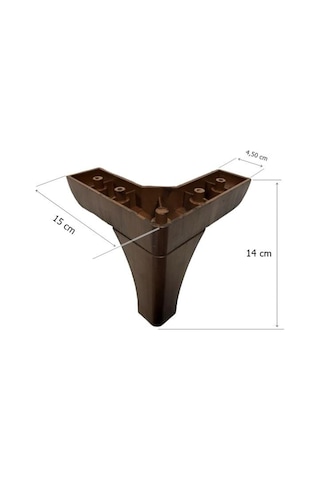 Eymenyapimarket Bella Lükens Ayak Mobilya Koltuk Çekyat Ayağı 14 Cm Ceviz