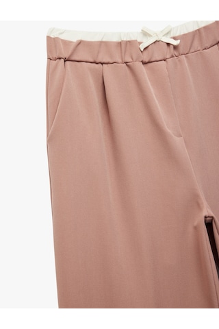 Koton Beli Lastikli Yüksek Bel Basic Geniş Paça Pantolon Pembe 6wkg40025aw Gül