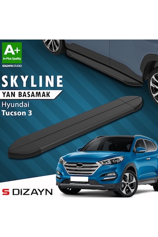 S-dizayn Hyundai Tucson 3 Skyline Siyah Yan Basamak 173 Cm 2015-2020 A+ Kalite