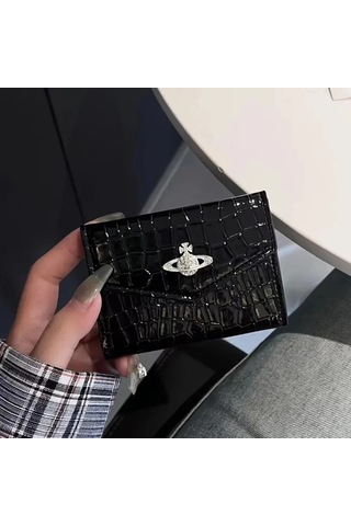 Dofolink Kadın Deri Cüzdan Siyah Manyetik Kapatma, Nylon Forlu, Fatura Klipsi İçeren Temel Model Çok Renkli