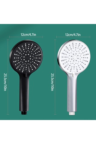 Mufunye 5 Modlu Yüksek Basınçlı Su Tasarruflu Duş Başlığı - 4.7 İnç Büyük Panel, Otomatik Temizlenir Nozzle, Ev/hotel Banyo Kullanıma Uygun Krom