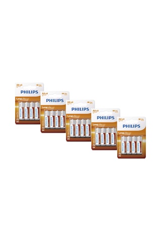 Philips R6L4B/10 Longlife AA Kalem Pil 5 x 4'lü