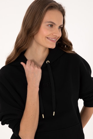 U.S. Polo Assn. Kadın Siyah Kapüşonlu Sweatshirt 50314938-VR046