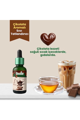 Fibrelle Çikolata Aromalı Sıvı Tatlandırıcı - 30ml