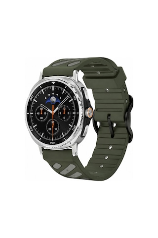 Samsung Galaxy Watch 8 40mm / 44mm / 46mm Classic Uyumlu Çift Renkli Silikon Spor Kordon