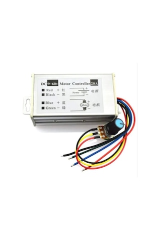 Rfkumanda-9V 12V 24V 36V 48V 60V 20A Pwm Dc Motor Hız Kontrol Modülü