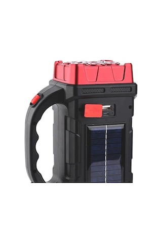 Powermaster Hb-1678 Solarlı Usb Çıkışlı Şarjlı 38 Watt Kamp Feneri Çok Renkli