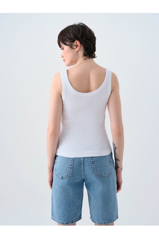 Loft 26yp69000235 Beyaz Kadın Kolsuz T-shirt Lf2038440 Beyaz