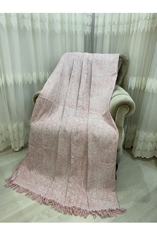 Özlü Home Lüks Pamuklu Koltuk Çekyat Örtüsü 170x220 Somon Çift Taraflı Terletmez Kaymaz Toplanmaz Somon