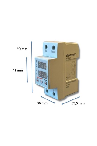 Etk 1x63a Monofaze Gerilim Ve Akım Koruyucu Şebeke Giriş Voltaj Denetleyici