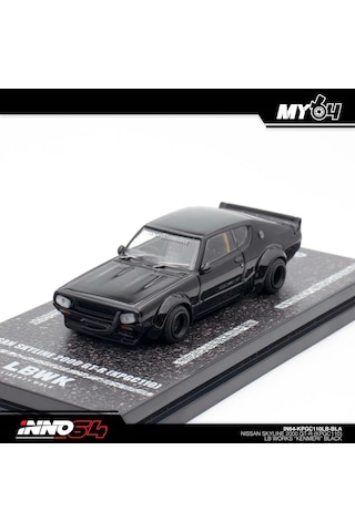 Inno 1/64 Nissan Skyline 2000 Gt-r Kpgc110 Lb Works "kenmeri" Black Çok Renkli