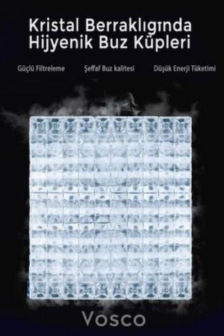 Vosco VSC-150C 900 W 150 KG /Gün Küp Buz Makinesi (Hazne Dahil)