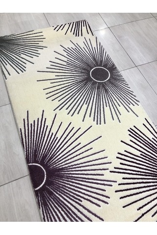 Saray Halı Samyeli 11473 Rn 100X200 Lila Krem 2 Metre Yolluk !
