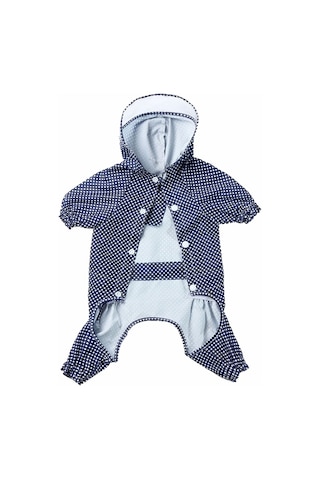 Köpek Yağmurluk Dört Ayak Su Geçirmez Toz Giysiler Pet Yağmurluk, Boyut: M Mavi