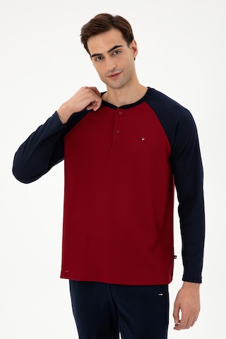 U.s. Polo Assn. Erkek Bordo Pijama Takım 50301726-vr014 Bordo