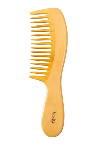 Doğal Geniş Dişli Saplı Şimşir Tarak 23 Cm Ultra Pürüzsüz Yüzey