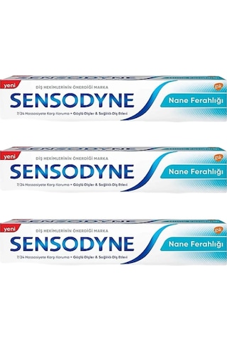 Sensodyne 3 Adet Nane Ferahlığı Diş Macunu 75 Ml