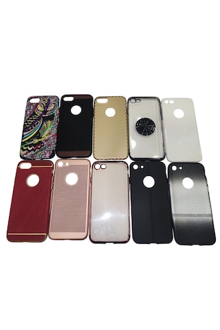 Ithink Apple Uyumlu iPhone 7 Karışık Renk & Model Silikon Kılıf - 6 Lı