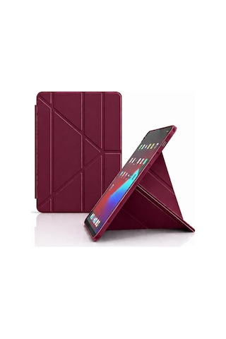 Tr Apple İpad Uyumlu Air 11 M2 İçin Kılıf A2902 11 İnç 2024 Kalem Koyma Bölmeli, Stand Olan, Uyku Modlu Silikon Arka Yüzey Su Arka Kapak