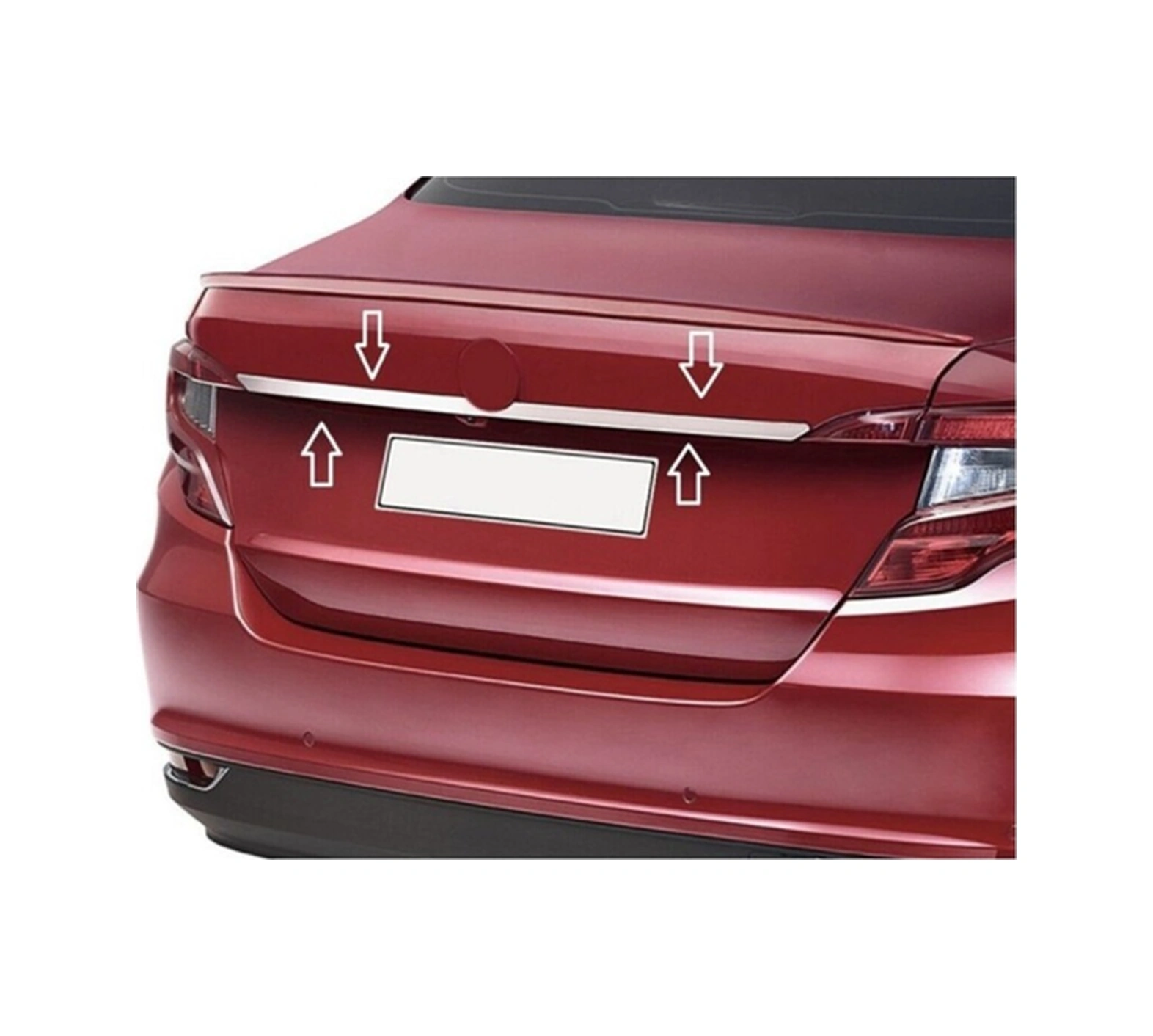Ueskrom Fiat Egea Krom Bagaj Çıtası Plakalık Üstü 2014-2025 Uyumlu