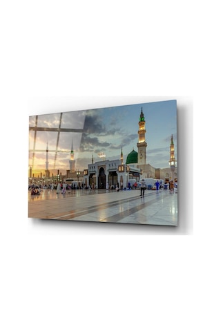 Medine Temalı Modern Uv Dijital Baskı Dekoratif Cam Tablo