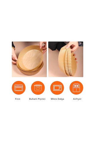Yui Xiaomi Philips Arzum Tefal Kumtel Uyumlu Hava Fritözü Airfryer Pişirme Kağıdı 23 CM